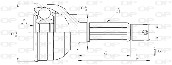 Jeu de joints, arbre de transmission OPEN PARTS CVJ5079.10