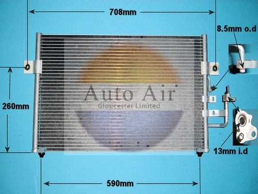 Condenseur, climatisation AUTO AIR GLOUCESTER 16-1157