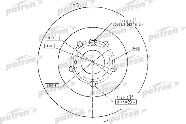 Disque de frein PATRON PBD7005