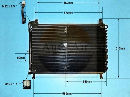 Condenseur, climatisation AUTO AIR GLOUCESTER 16-4067