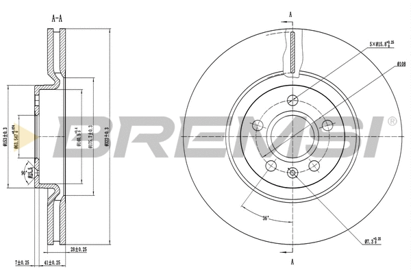 Disque de frein BREMSI CD8693V