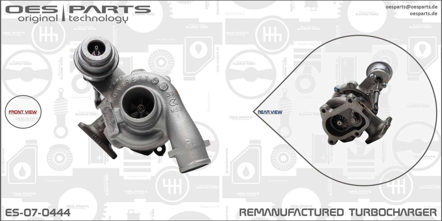 Turbocompresseur, suralimentation OES PARTS ES-07-0444