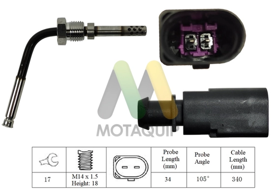 Capteur, température des gaz MOTAQUIP LVET395
