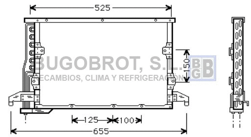 Condenseur, climatisation BUGOBROT 62-BW5190