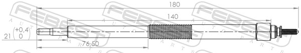 Bougie de préchauffage FEBEST 02642-003