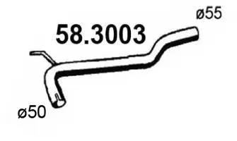 Tuyau d'échappement ASSO 58.3003