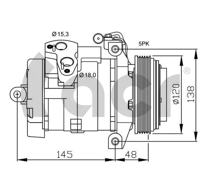 Compresseur, climatisation ACR 134511