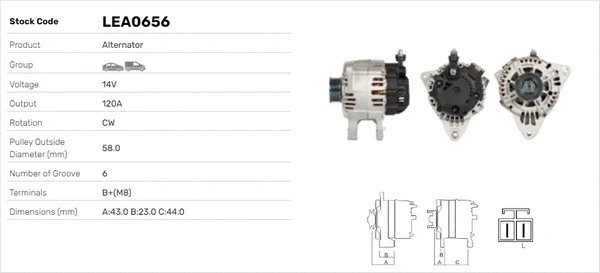 Alternateur LUSA LEA0656