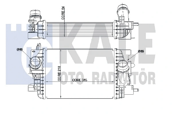 Refroidisseur d'air de suralimentation KALE OTO RADYATÖR 345060