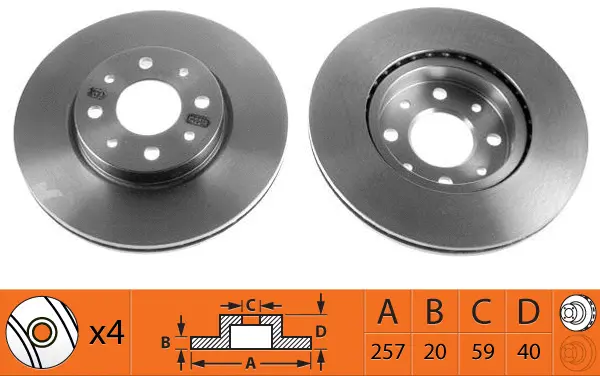 Disque de frein SB BR41102T