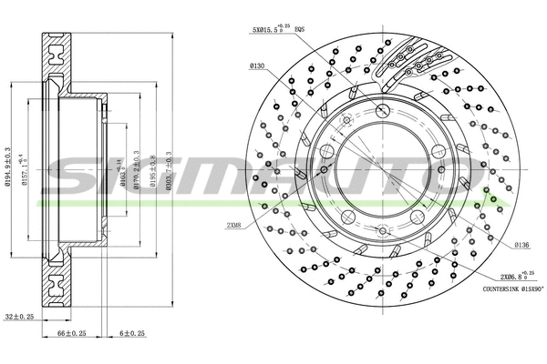 Disque de frein SIGMAUTO DBB592VRD