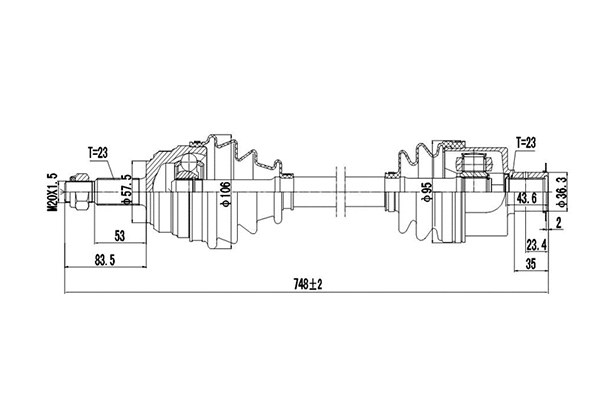 Arbre de transmission DYNAMATRIX DDS250046