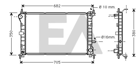 Radiateur, refroidissement du moteur EACLIMA 31R22074