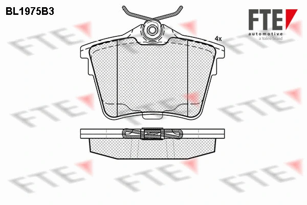 Kit de plaquettes de frein, frein à disque FTE 9010564