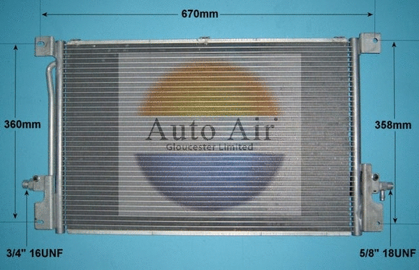 Condenseur, climatisation AUTO AIR GLOUCESTER 16-6540