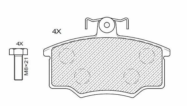 Kit de plaquettes de frein, frein à disque KLAXCAR FRANCE 24821z