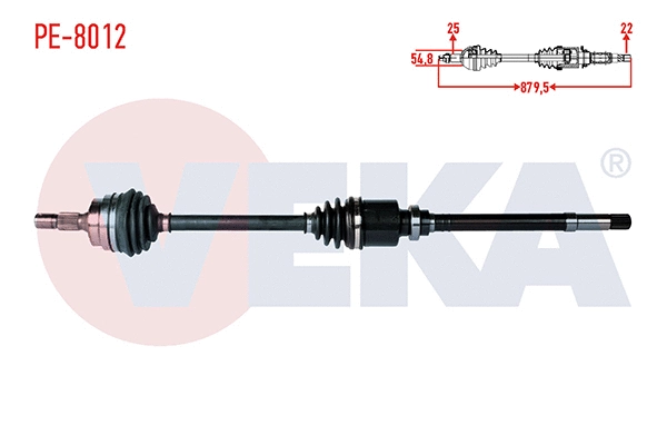 Arbre de transmission VEKA PE-8012