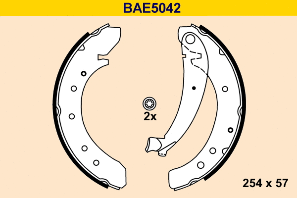 Jeu de mâchoires de frein BARUM BAE5042