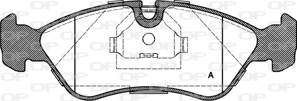 Kit de plaquettes de frein, frein à disque OPEN PARTS BPA0286.30