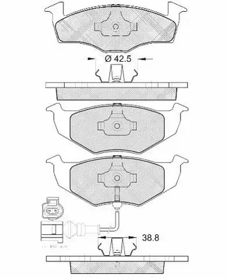 Kit de plaquettes de frein, frein à disque FIT FP3262E