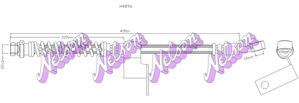 Flexible de frein KAWE H4896