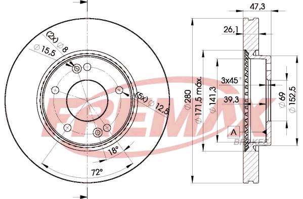 Disque de frein FREMAX BD-5171