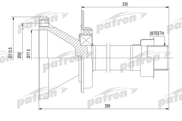 Arbre de transmission PATRON PDS0446