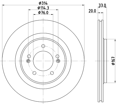 Disque de frein MINTEX MDC2843C
