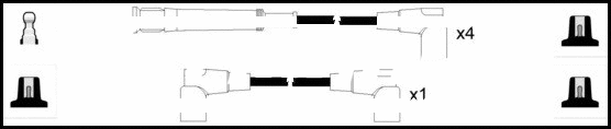 Kit de câbles d'allumage LEMARK HOES1380T