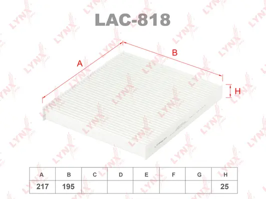 Filtre, air de l'habitacle LYNXAUTO LAC-818