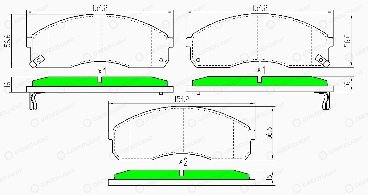 Kit de plaquettes de frein, frein à disque Automotive Adriado GLBP0358