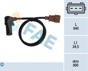 Capteur d'angle, vilebrequin FAE 79076