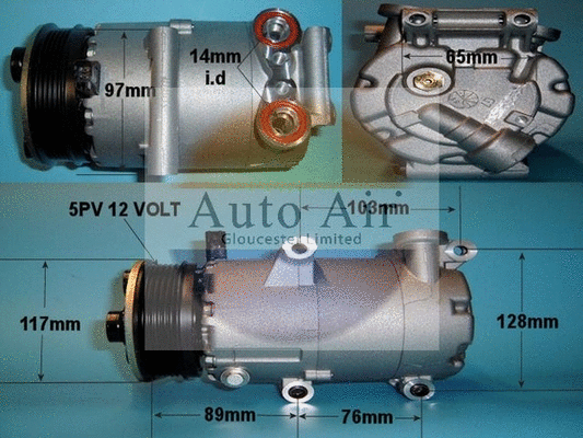 Compresseur, climatisation AUTO AIR GLOUCESTER 14-0082