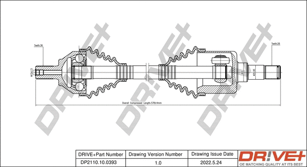 Arbre de transmission Dr!ve+ DP2110.10.0393
