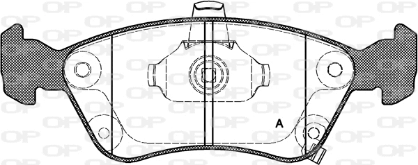 Kit de plaquettes de frein, frein à disque OPEN PARTS BPA0676.02