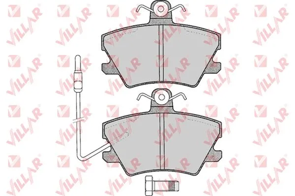 Kit de plaquettes de frein, frein à disque VILLAR 626.0285