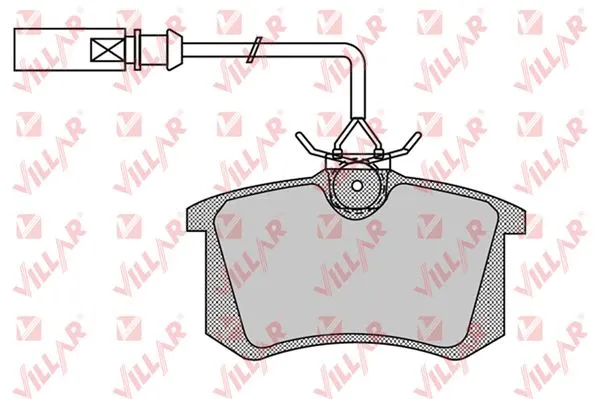 Kit de plaquettes de frein, frein à disque VILLAR 626.0980