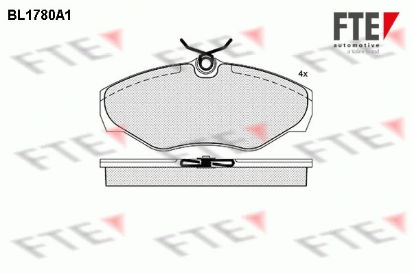 Kit de plaquettes de frein, frein à disque FTE 9010349