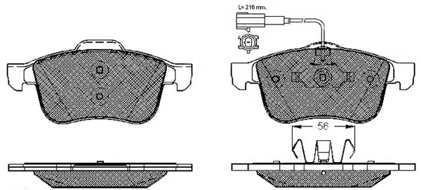 Kit de plaquettes de frein, frein à disque FIT FP1308E