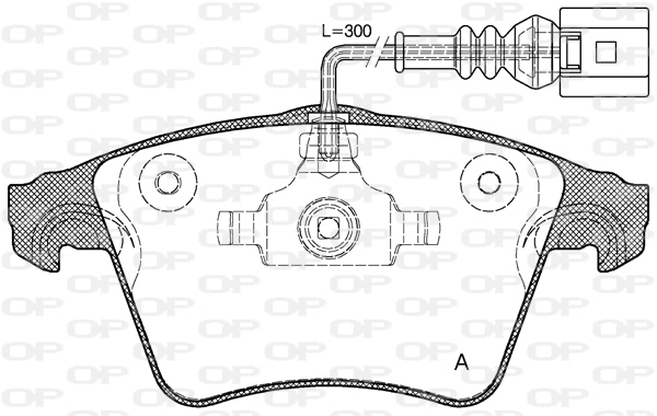 Kit de plaquettes de frein, frein à disque OPEN PARTS BPA1045.22