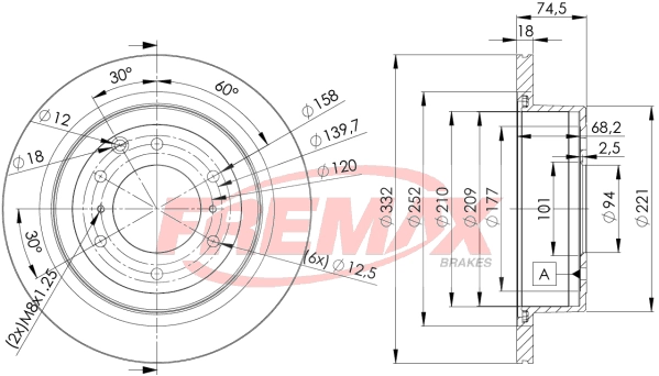 Disque de frein FREMAX BD-7114