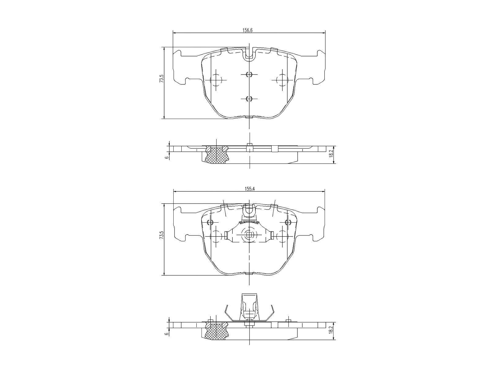 Kit de plaquettes de frein, frein à disque A.Z. Meisterteile AZMT-44-022-1157