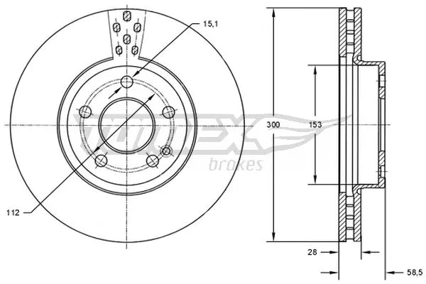 Disque de frein TOMEX Brakes TX 72-31