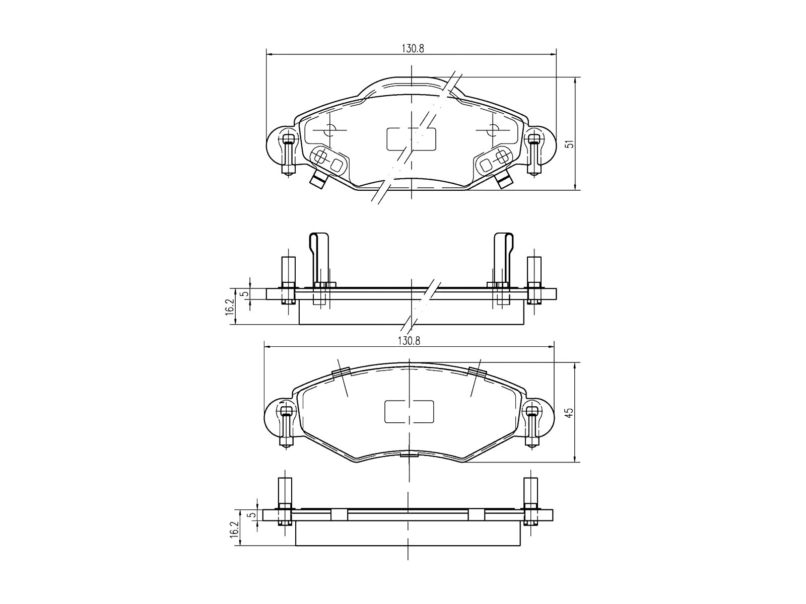 Kit de plaquettes de frein, frein à disque A.Z. Meisterteile AZMT-44-022-1129