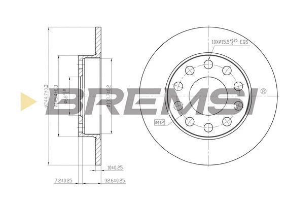 Disque de frein BREMSI CD7709S