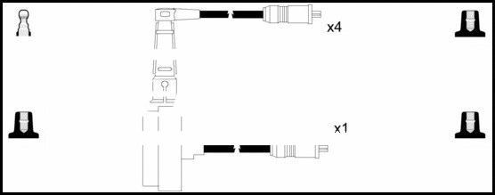 Kit de câbles d'allumage LEMARK HOES1141