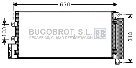 Condenseur, climatisation BUGOBROT 62-FT5356