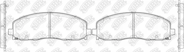 Kit de plaquettes de frein, frein à disque NiBK PN53003