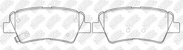 Kit de plaquettes de frein, frein à disque NiBK PN0591