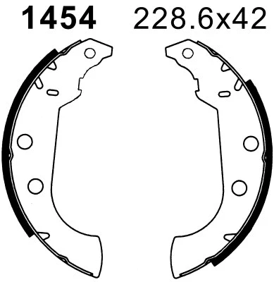 Jeu de mâchoires de frein BSF 01454